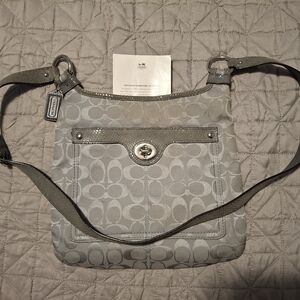 Coach Gray Signature Crossbody Bag